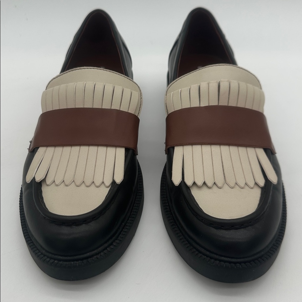 Marc Fisher Black Brown Creme MFCalixy Loafers Women’s Size 9.5M - Picture 7 of 16